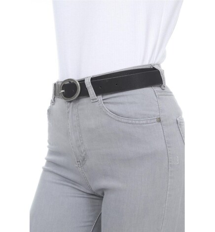 Paçuli Kadın Oval Eskitme Tokalı Kemer K-ss20037