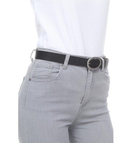 Paçuli Kadın Oval Eskitme Tokalı Kemer K-ss20037