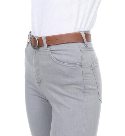 Paçuli Kadın Oval Eskitme Tokalı Kemer K-ss20037