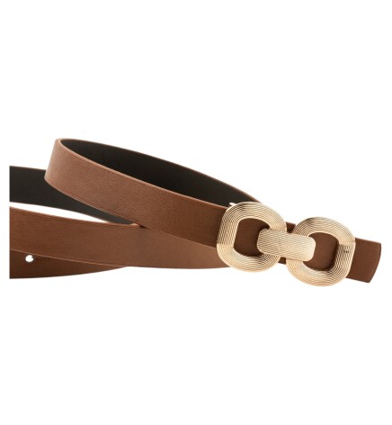 Paçuli Moda Bağ Tokalı Taba Kadın Kemeri