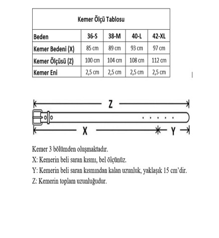 Paçuli Moda Basic Tokalı Kadın Kemeri 20142