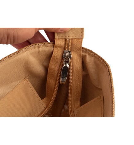 Paçuli Moda Çizgili Hasır Plaj Çantası