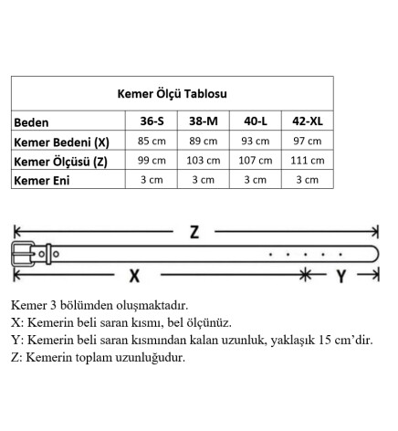 Paçuli Moda Desenli Halka Tokalı Taba Kadın Kemeri