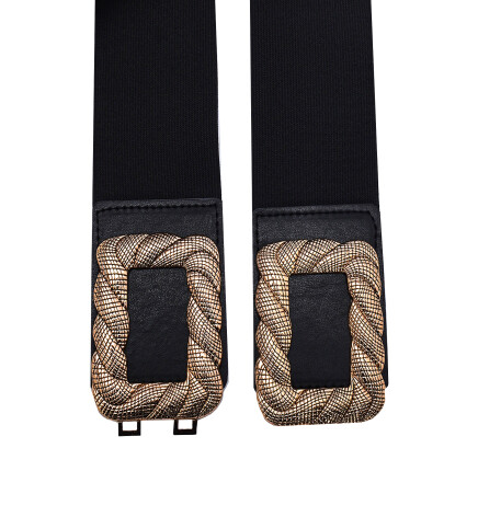 Paçuli Moda Desenli Kare Geçme Tokalı Kadın Kemeri