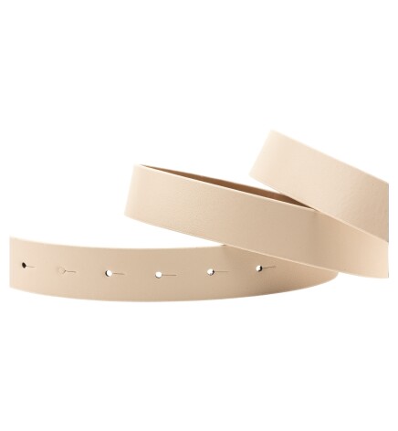 Paçuli Moda Desenli Yuvarlak Tokalı Bej Kadın Kemeri