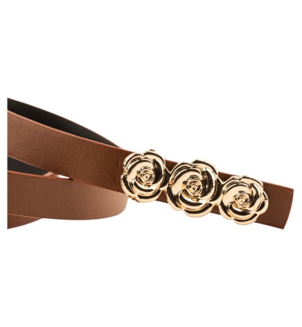 Paçuli Moda GÜL Tokalı Taba Kadın Kemeri