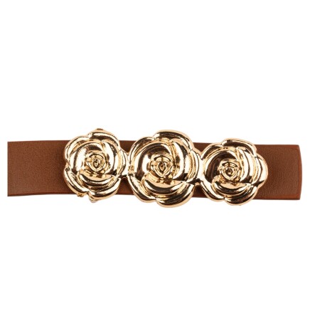 Paçuli Moda GÜL Tokalı Taba Kadın Kemeri