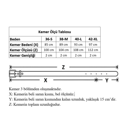 Paçuli Moda İnce Pİmli Tokalı Kadın Kemeri