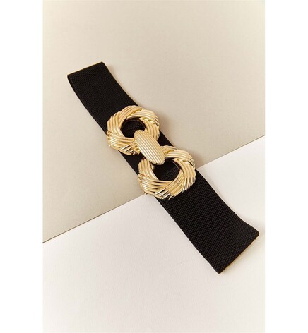 Paçuli Moda Kadın Burgu Tokalı Lastikli Kemer 20094