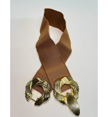 Paçuli Moda Kadın Burgu Tokalı Lastikli Kemer 20094