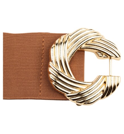 Paçuli Moda Kadın Burgu Tokalı Lastikli Kemer 20094