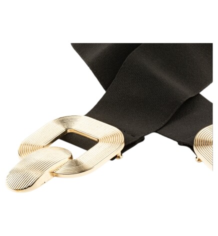 Paçuli Moda Kadın Çizgili Tokalı Lastikli Kemer 20101