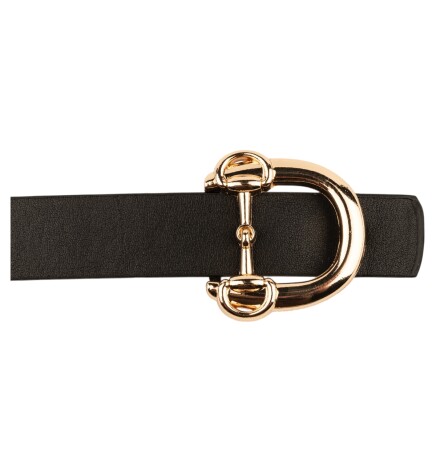 Paçuli Moda Kadın Modern D Tokalı Siyah_Taba Kemer