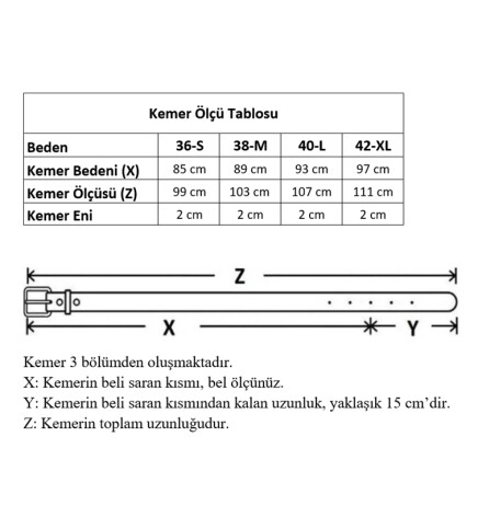 Paçuli Moda Kadın Modern D Tokalı Taba Kemer