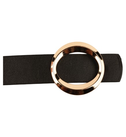 Paçuli Moda Kalın Halka Tokalı İkili Set Siyah_Taba Kadın Kemeri