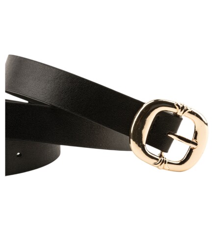 Paçuli Moda Kalın Kare Tokalı Siyah Kadın Kemeri