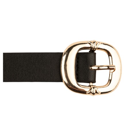 Paçuli Moda Kalın Kare Tokalı Siyah Kadın Kemeri