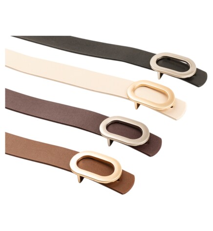 Paçuli Moda Kalın Oval Tokalı 4lü Set Kadın Kemeri