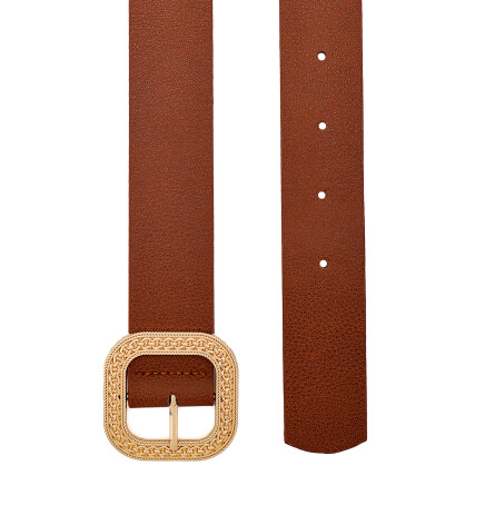 Paçuli Moda Kare Desenli Tokalı Kadın Kemeri, Pantolon Kemeri, Ceket Kemeri, Gömlek Kemeri