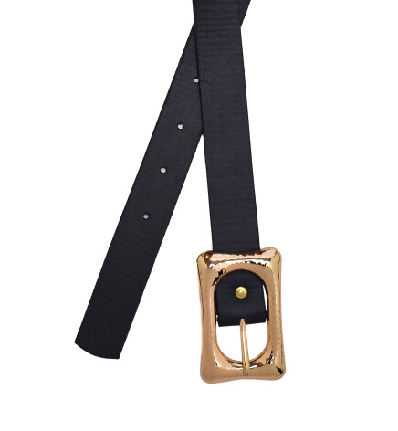 Paçuli Moda Parlak Dikdörtgen Tokalı Kadın Kemeri 20146