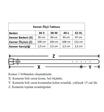 Paçuli Moda Pimli C Tokalı  Kahverengi Kadın Kemeri