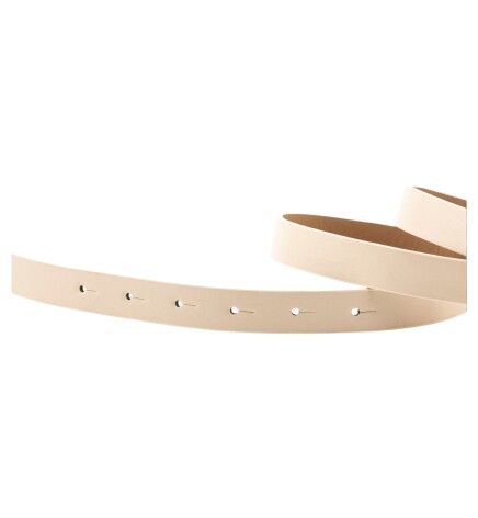 Paçuli Moda Sade Kare Tokalı Bej Kadın Kemeri