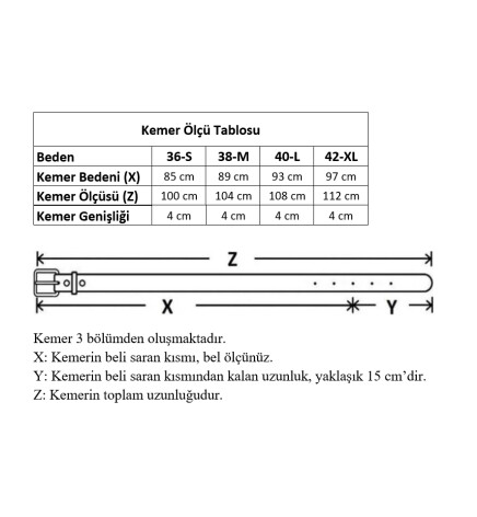 Paçuli Moda Üçgen Tokalı Kadın Kemeri