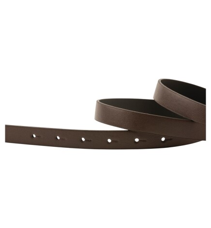 Paçuli Moda  Zincir Desenli Çift Halka Tokalı Kahverengi Kadın Kemeri