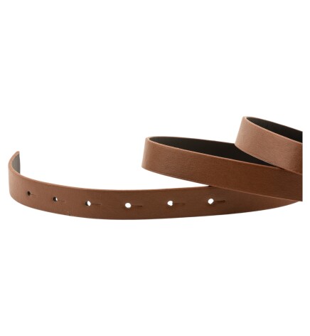 Paçuli Moda  Zincir Desenli Çift Halka Tokalı Taba Kadın Kemeri