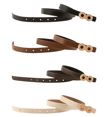 Paçuli Moda Zincir Desenli Çift Halka 4lü Set Kadın Kemeri