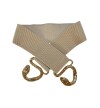 Paçuli Moda Yılan Geçme Tokalı Bej Kadın Kemeri